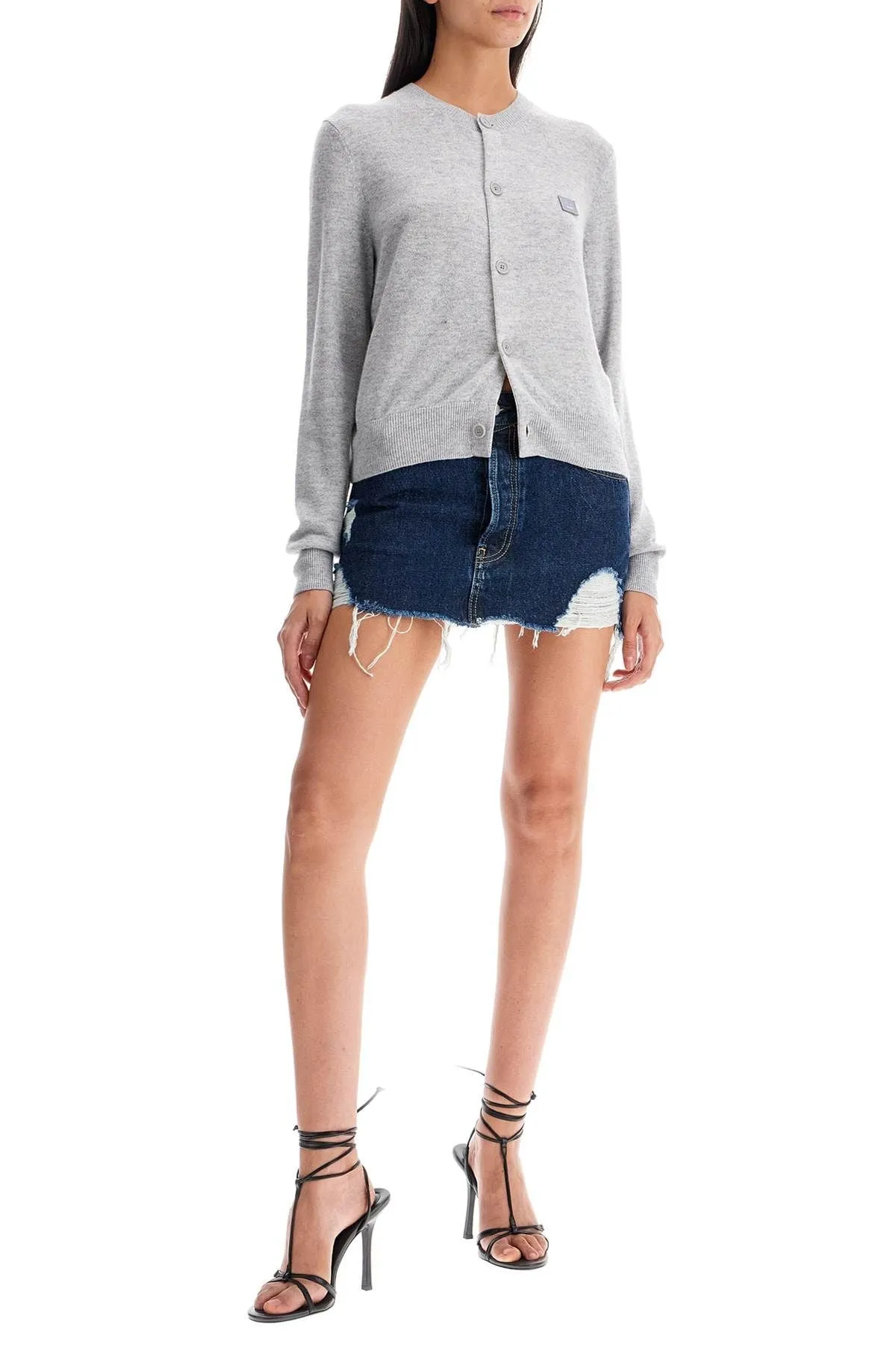 Acne Studios    Acne Studios Destroyed Denim Mini Skirt