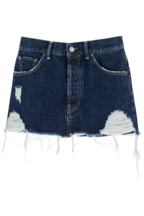 Acne Studios    Acne Studios Destroyed Denim Mini Skirt