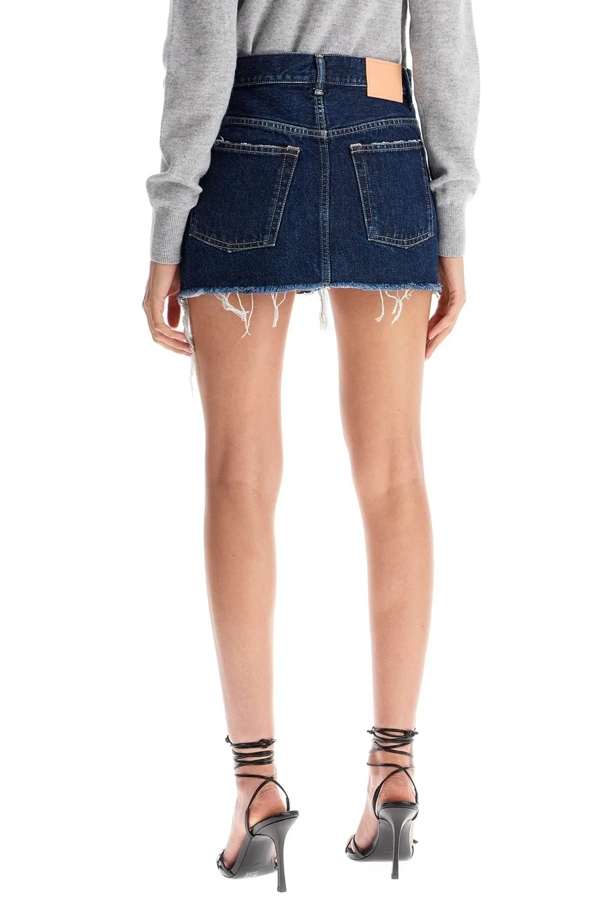 Acne Studios    Acne Studios Destroyed Denim Mini Skirt