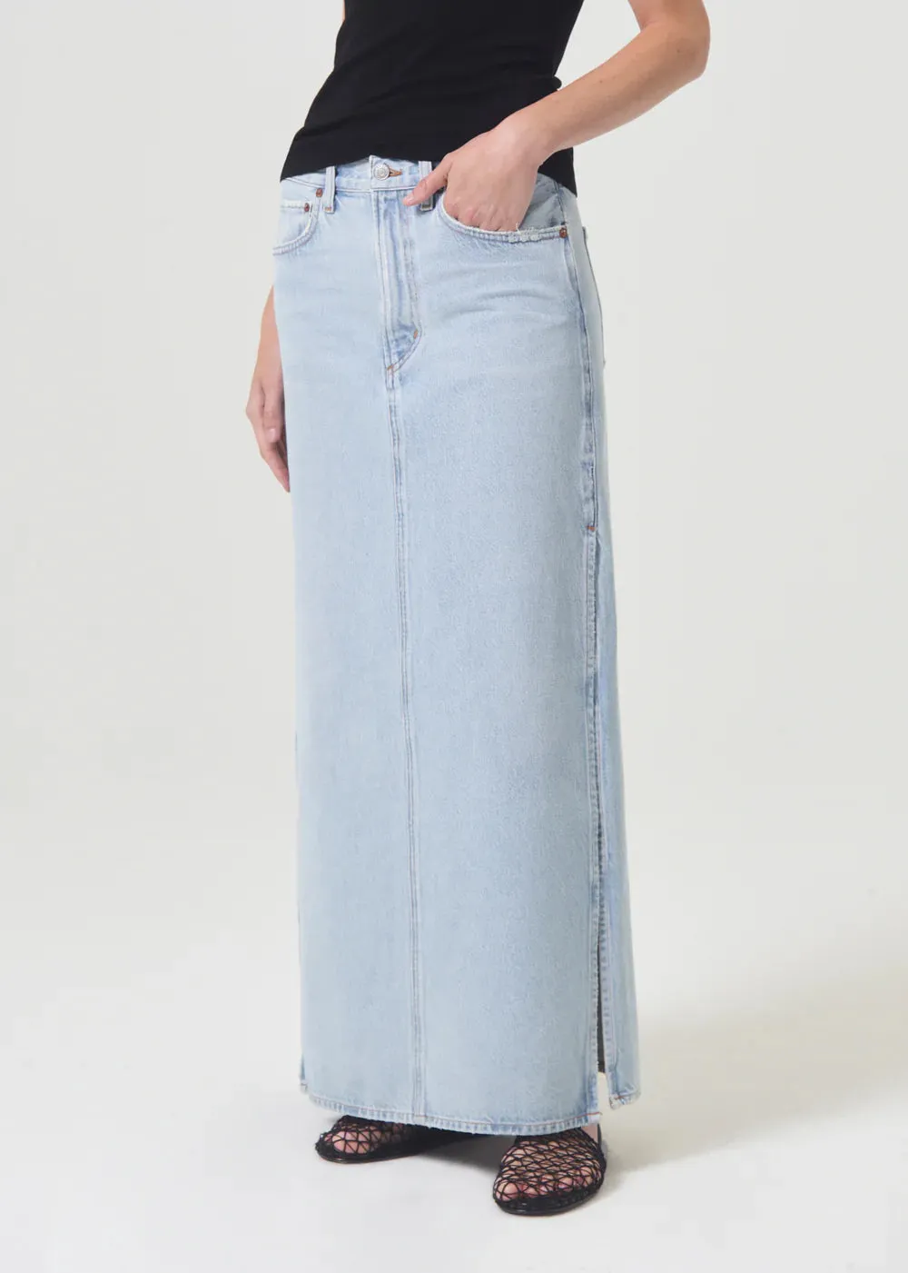 Agolde Astrid Slice Denim Skirt