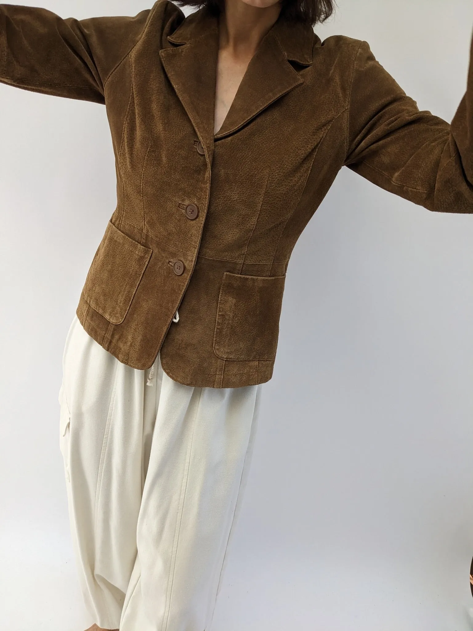 Amazing Vintage Chestnut Suede Jacket