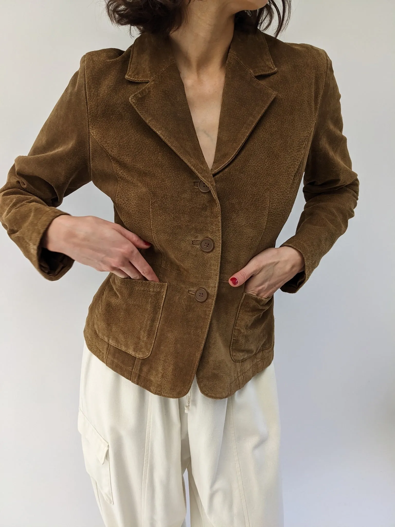 Amazing Vintage Chestnut Suede Jacket