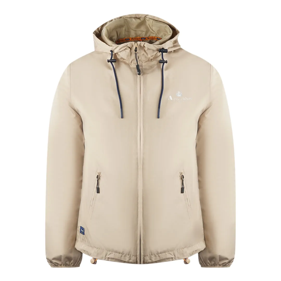 Aquascutum London Logo Beige Active Windbreaker Jacket