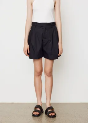 Bassike -  Poplin Pleated Mini Shorts - Shorts