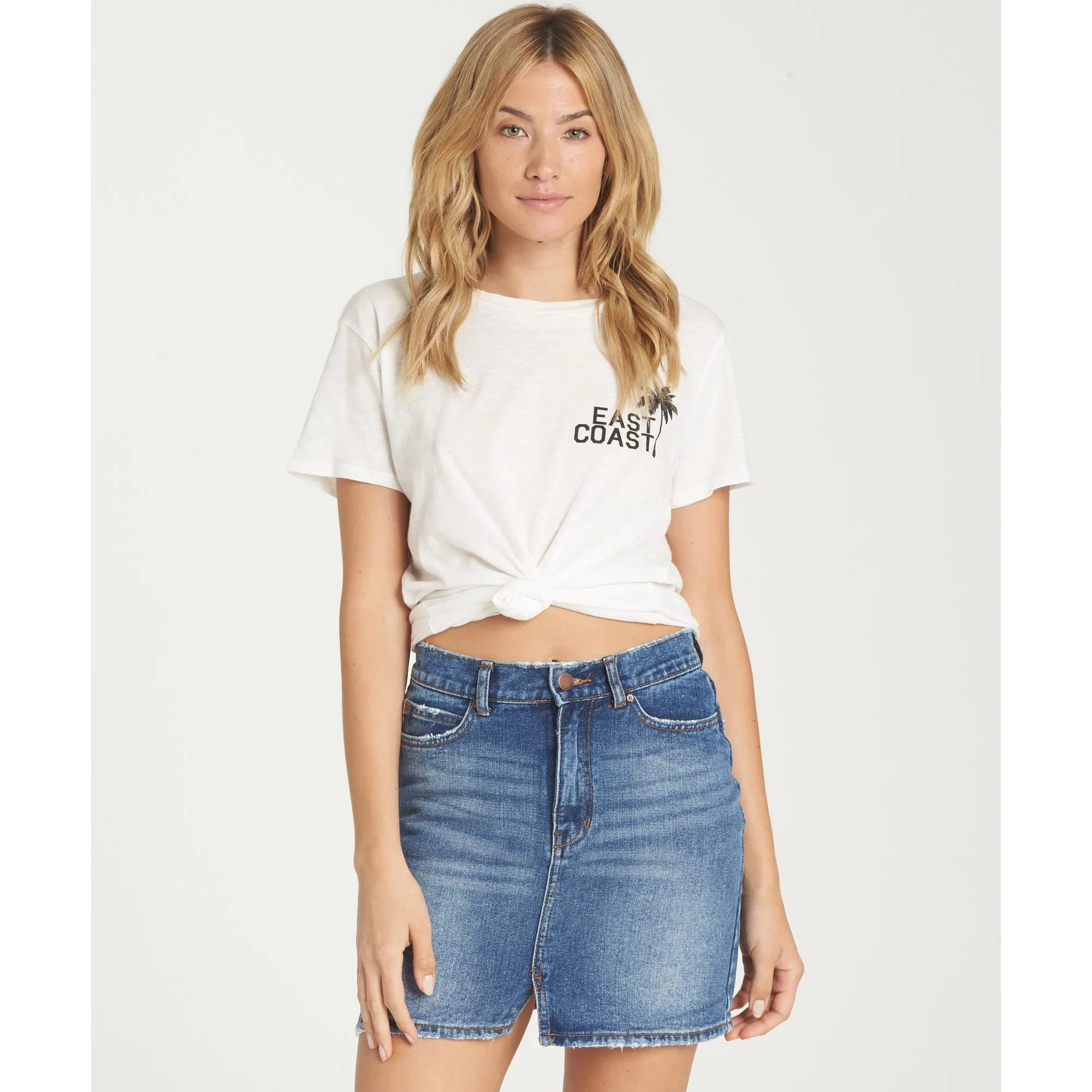 Billabong Black Magic Denim Skirt - Sail Away Blue