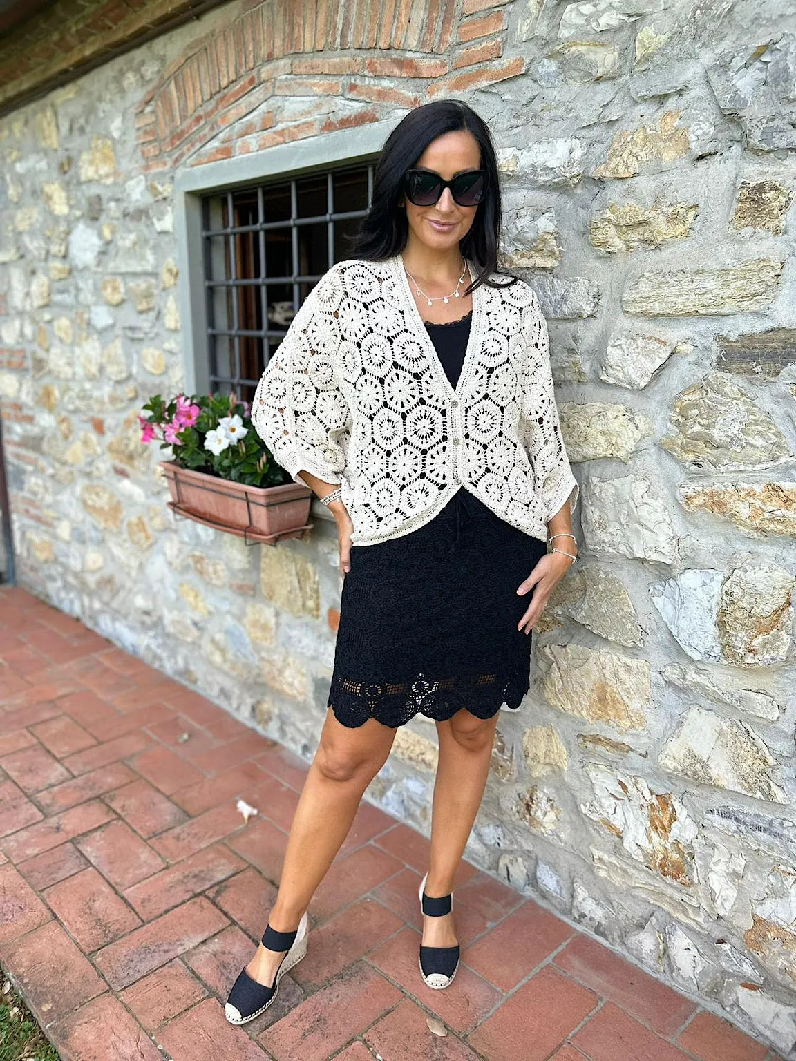 Black Crochet Skirt Luna