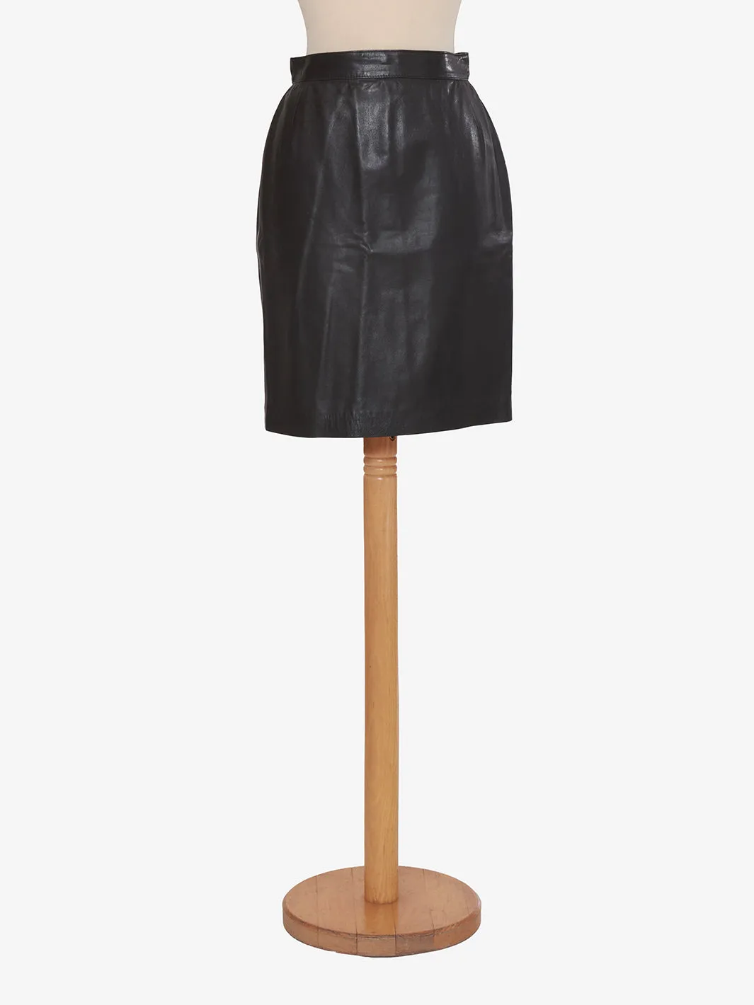 Black Leather Vintage Skirt