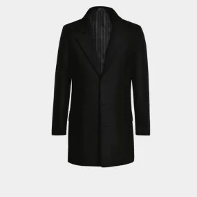 Black Overcoat with elbow Patches