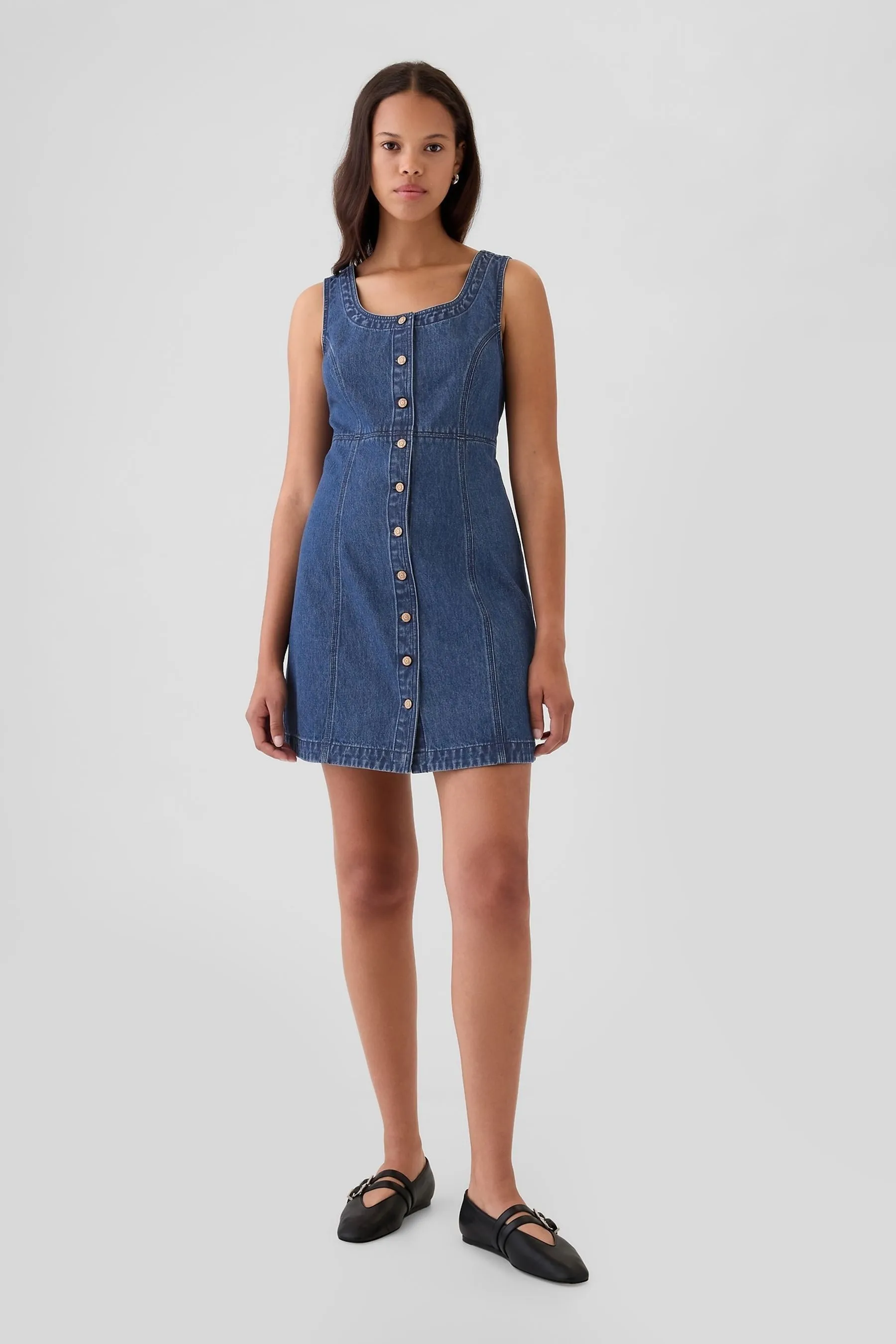 Blue Denim Mini Dress