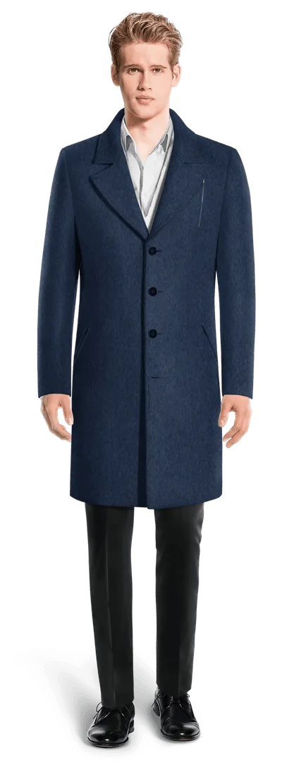 Blue Long Overcoat