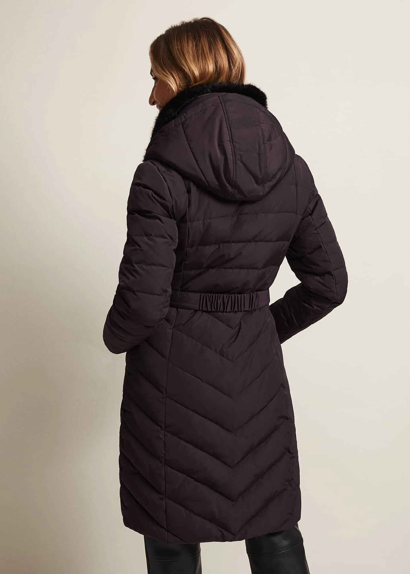 Bobbie Burgundy Puffer Coat