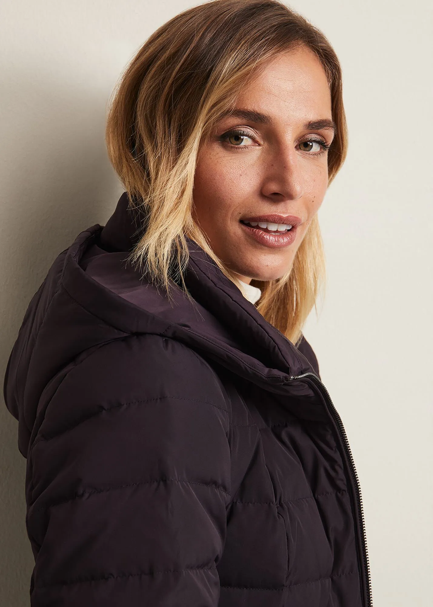 Bobbie Burgundy Puffer Coat