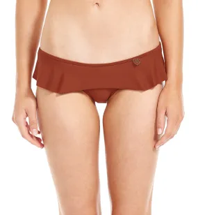 Body Glove Smoothies Lily Mid Rise Frilled Bikini Brief (39506137) - Terracotta