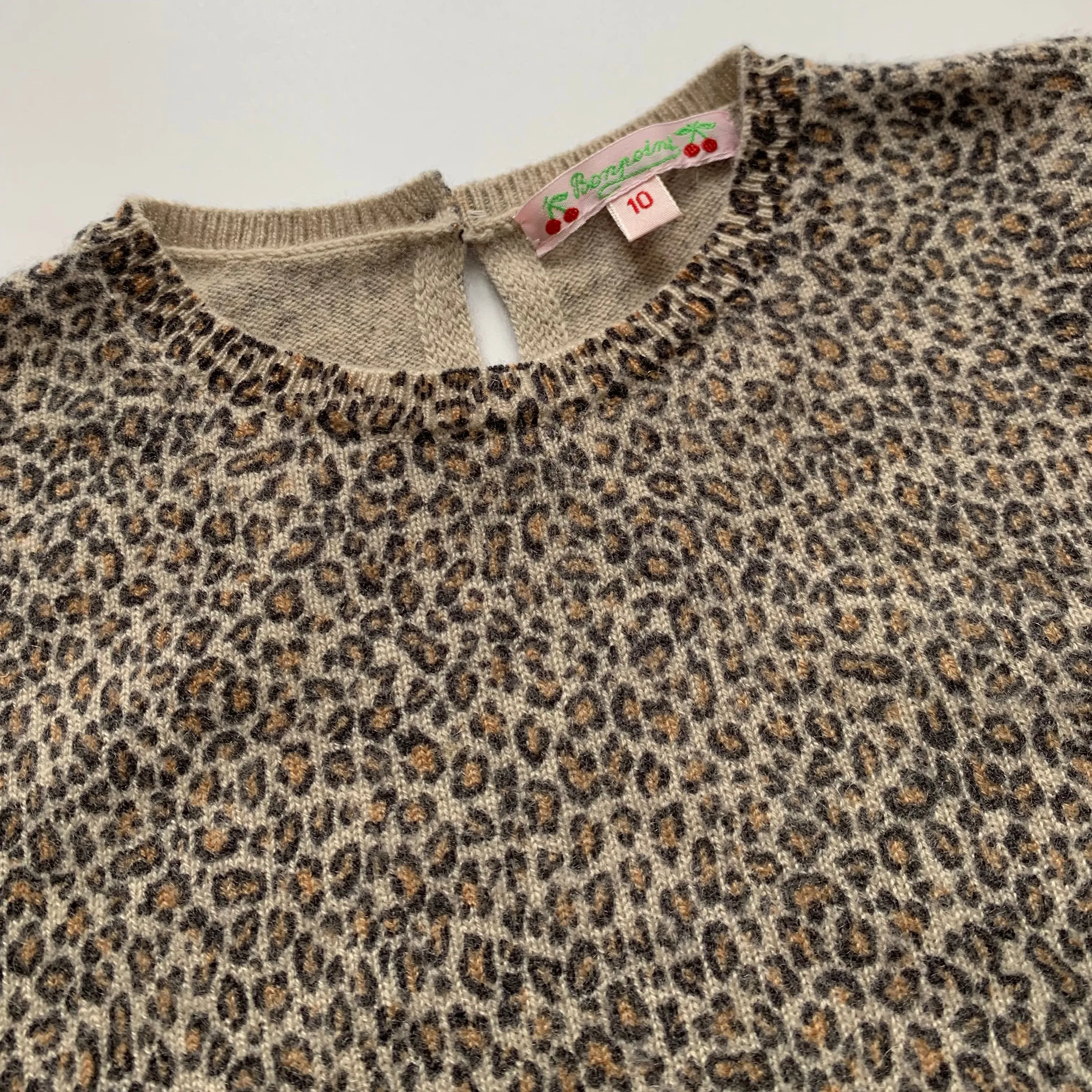 Bonpoint Leopard Print Cashmere Jumper: 10 Years