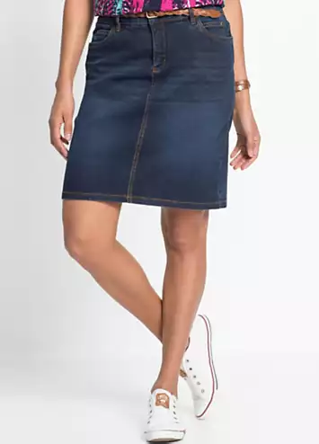 bonprix Stretch Denim Mini Skirt | Grattan