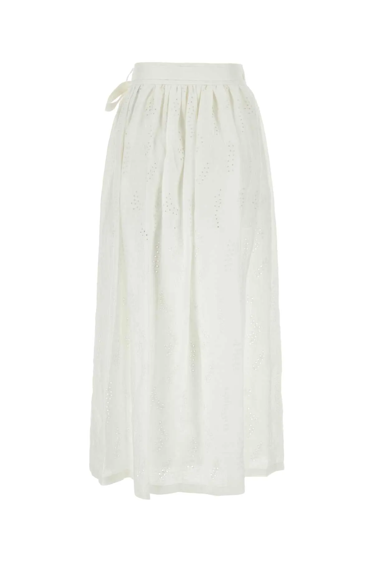 Chloe White Linen Paloma Chlo X Eres Skirt