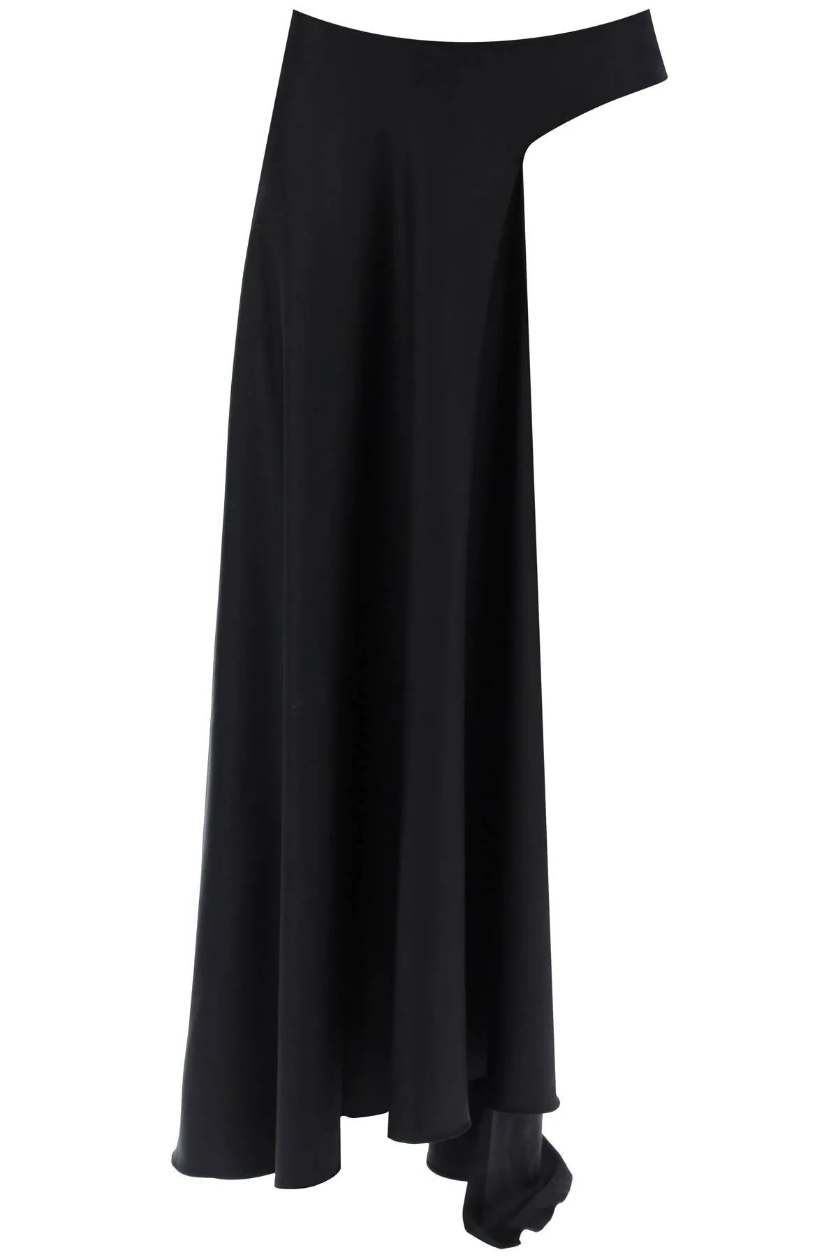 Christopher Esber Asymmetric Wool Talus Skirt   Black