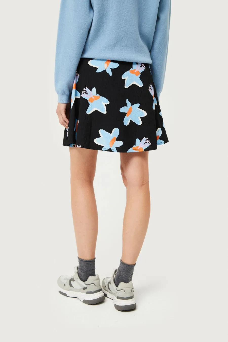 Compania Fantastica Floral Calatea Mini Skirt - Black