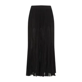 CRINKLED PLISSE MIDI SKIRT