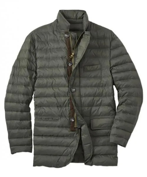 DARK OLIVE DOWN PUFFER JACKET