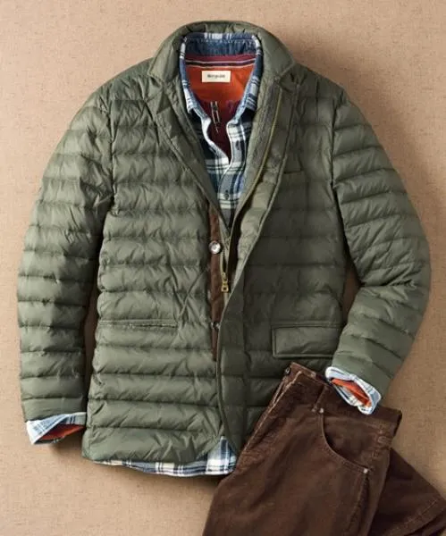 DARK OLIVE DOWN PUFFER JACKET