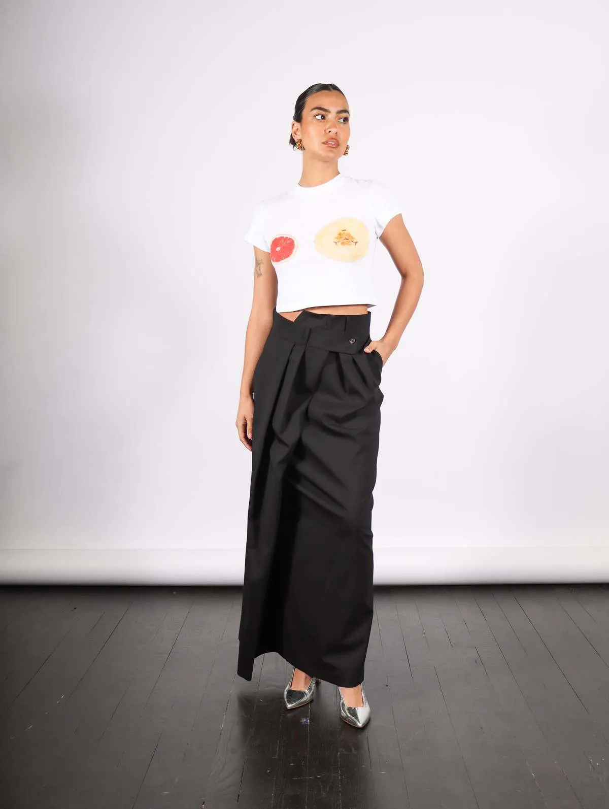 Deconstructed Pant Skirt - Black 