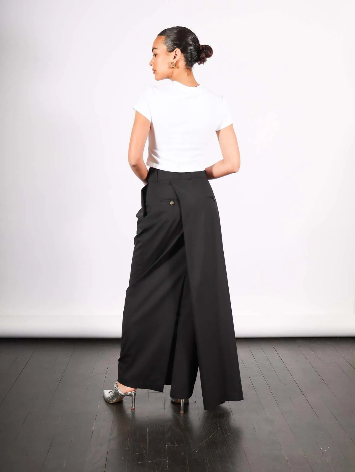 Deconstructed Pant Skirt - Black 