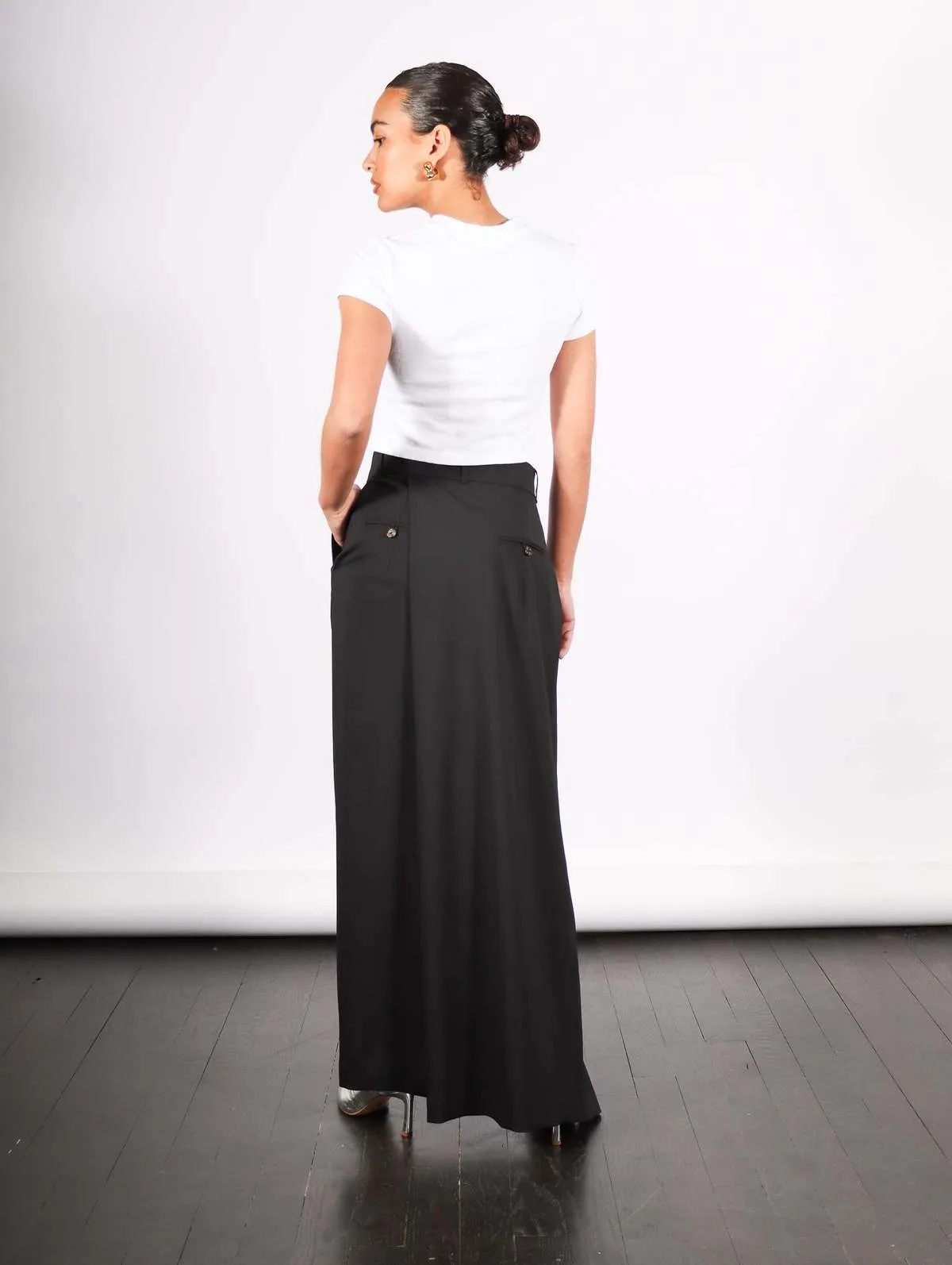 Deconstructed Pant Skirt - Black 