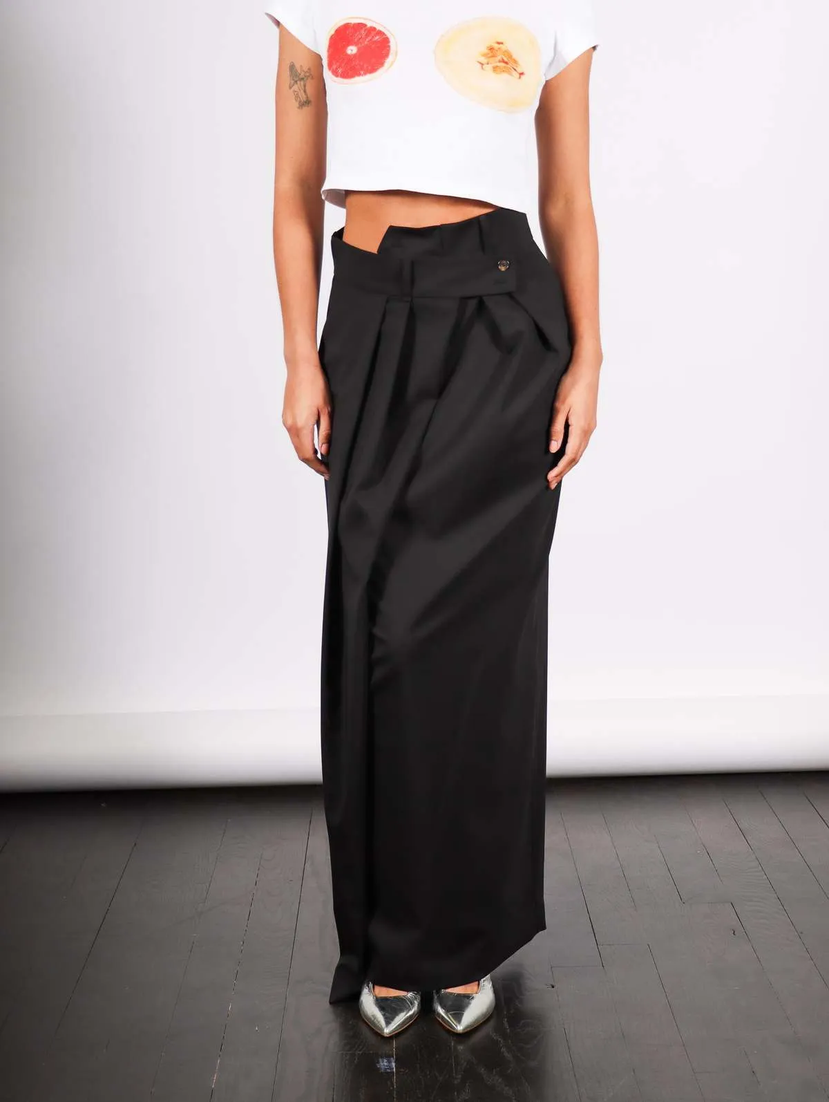 Deconstructed Pant Skirt - Black 