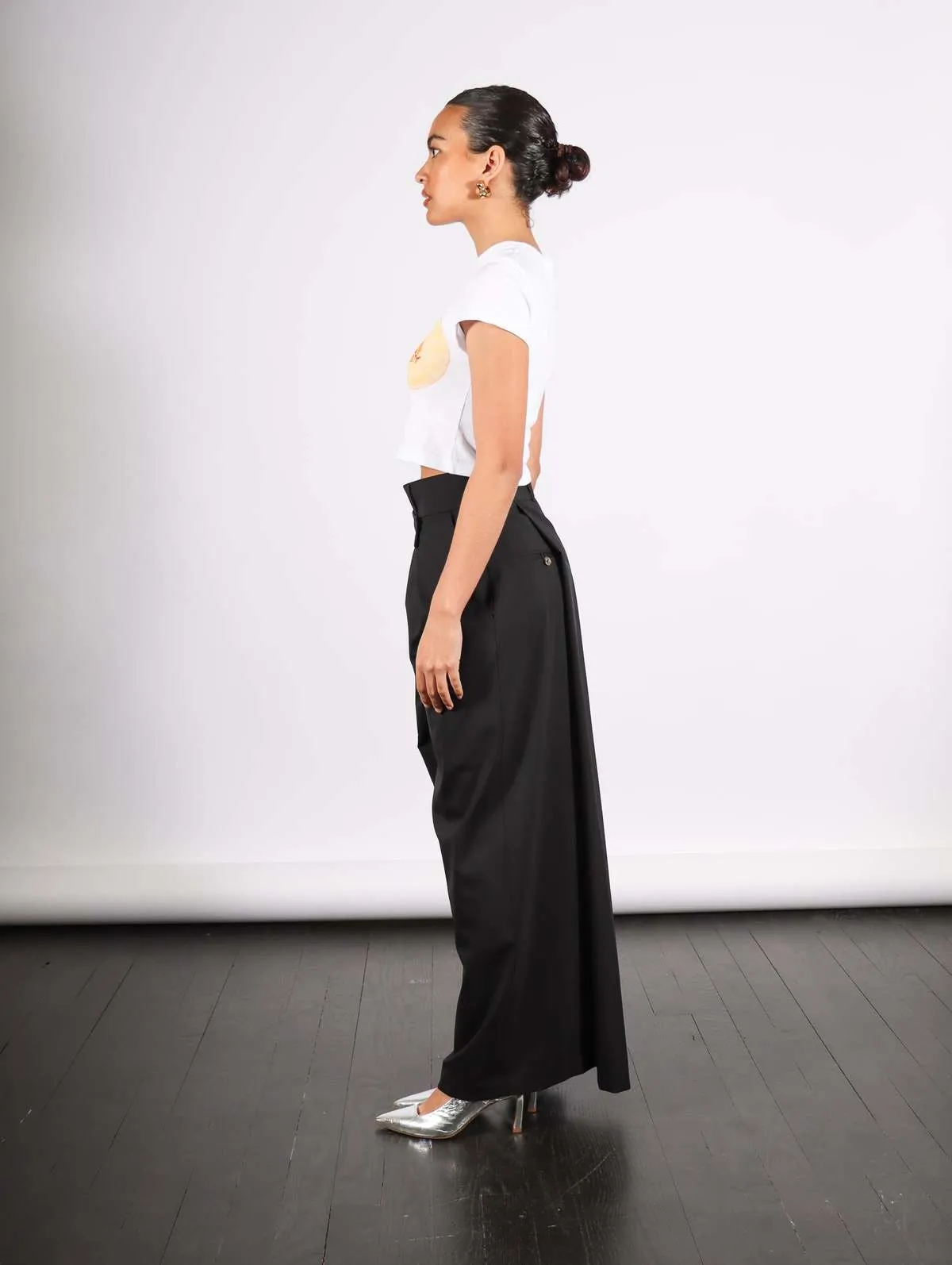 Deconstructed Pant Skirt - Black 