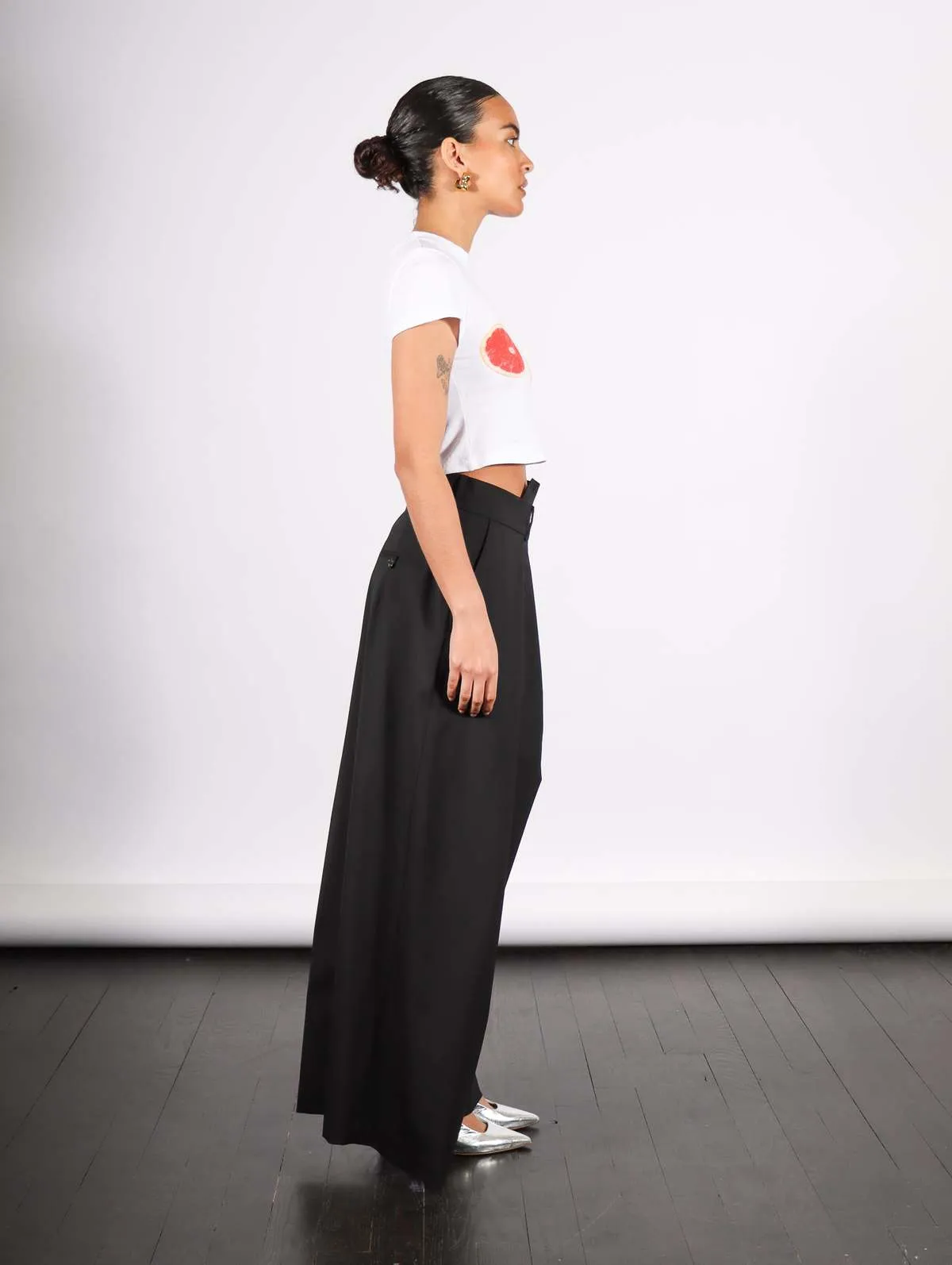 Deconstructed Pant Skirt - Black 