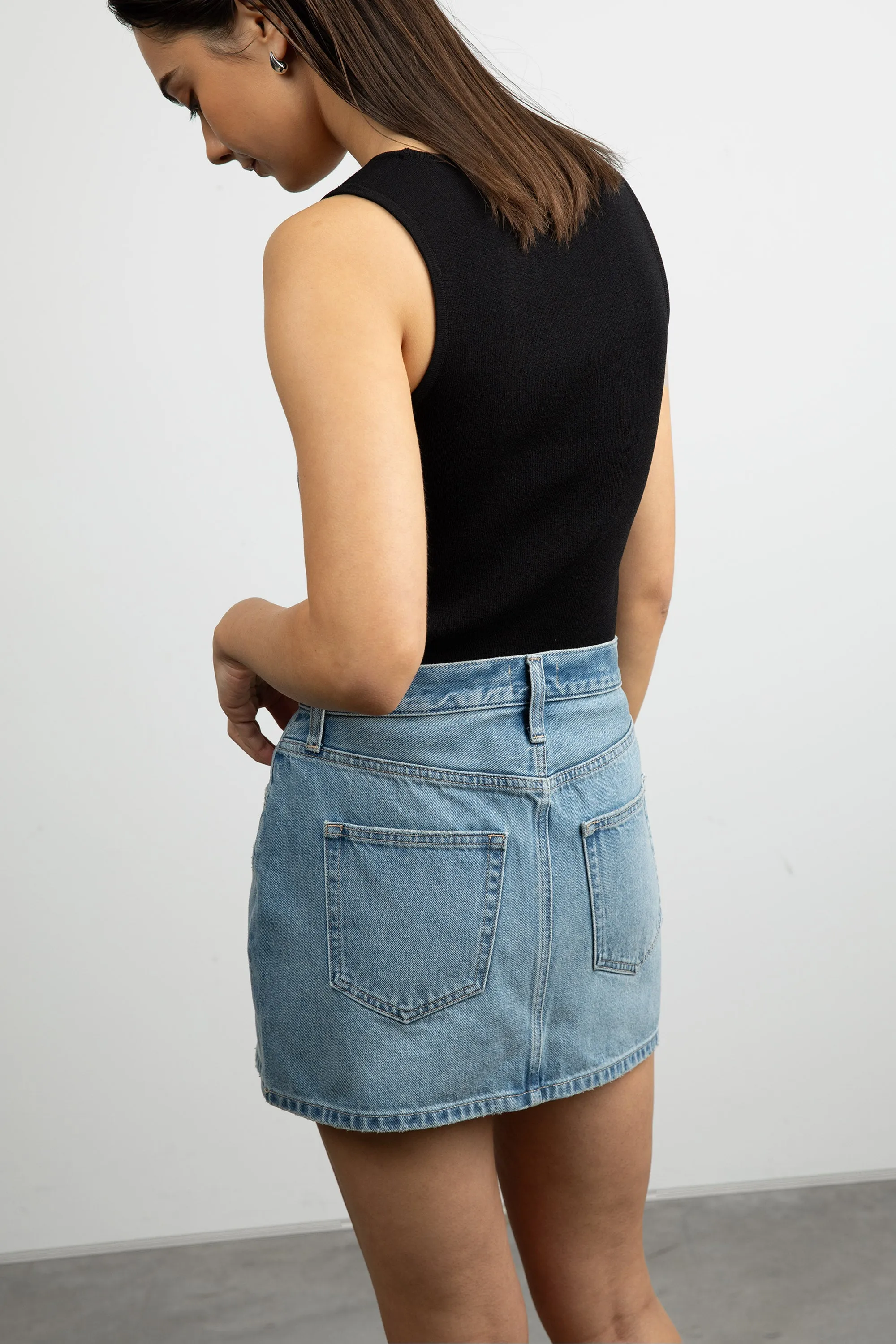 DENIM MINI SKIRT