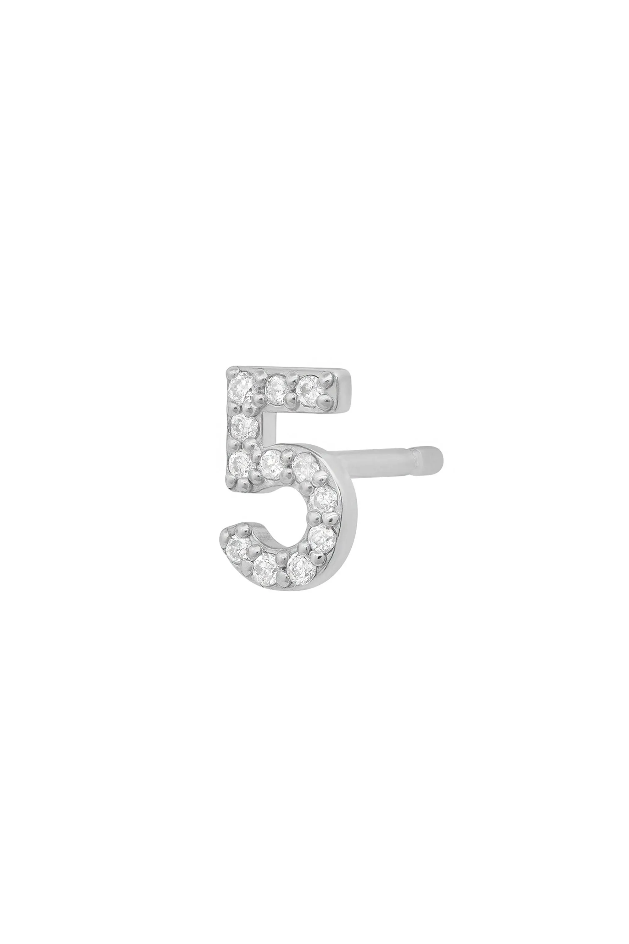 Diamond Number Earring