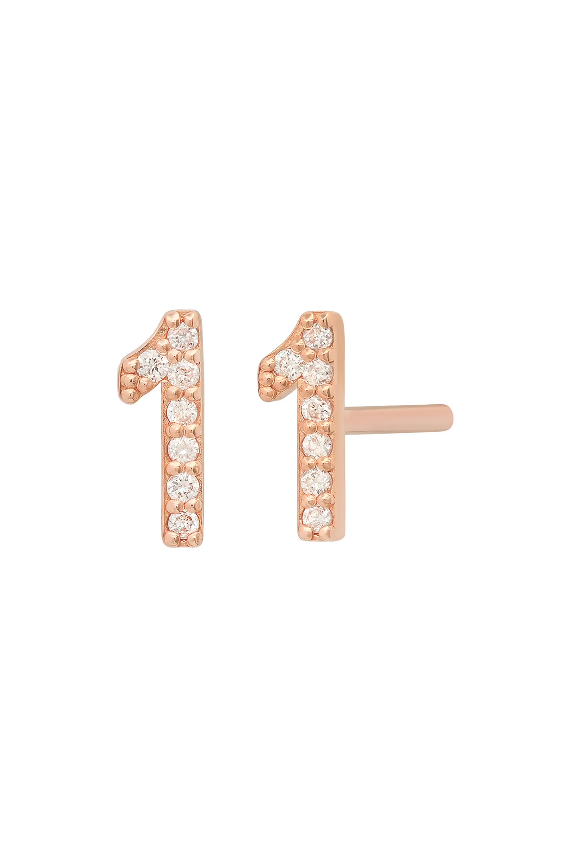 Diamond Number Earring