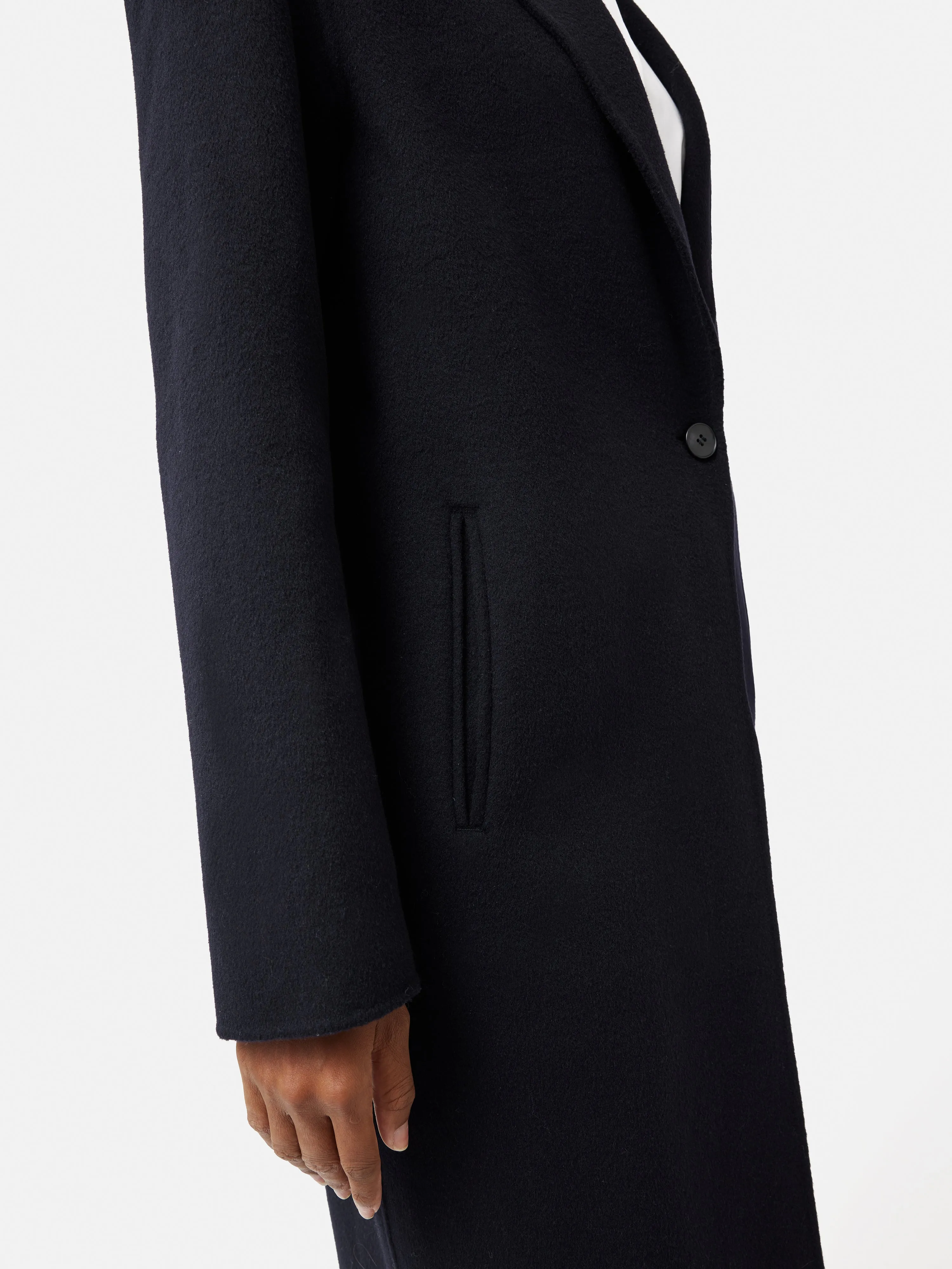 Double Face Wool Coat | Navy