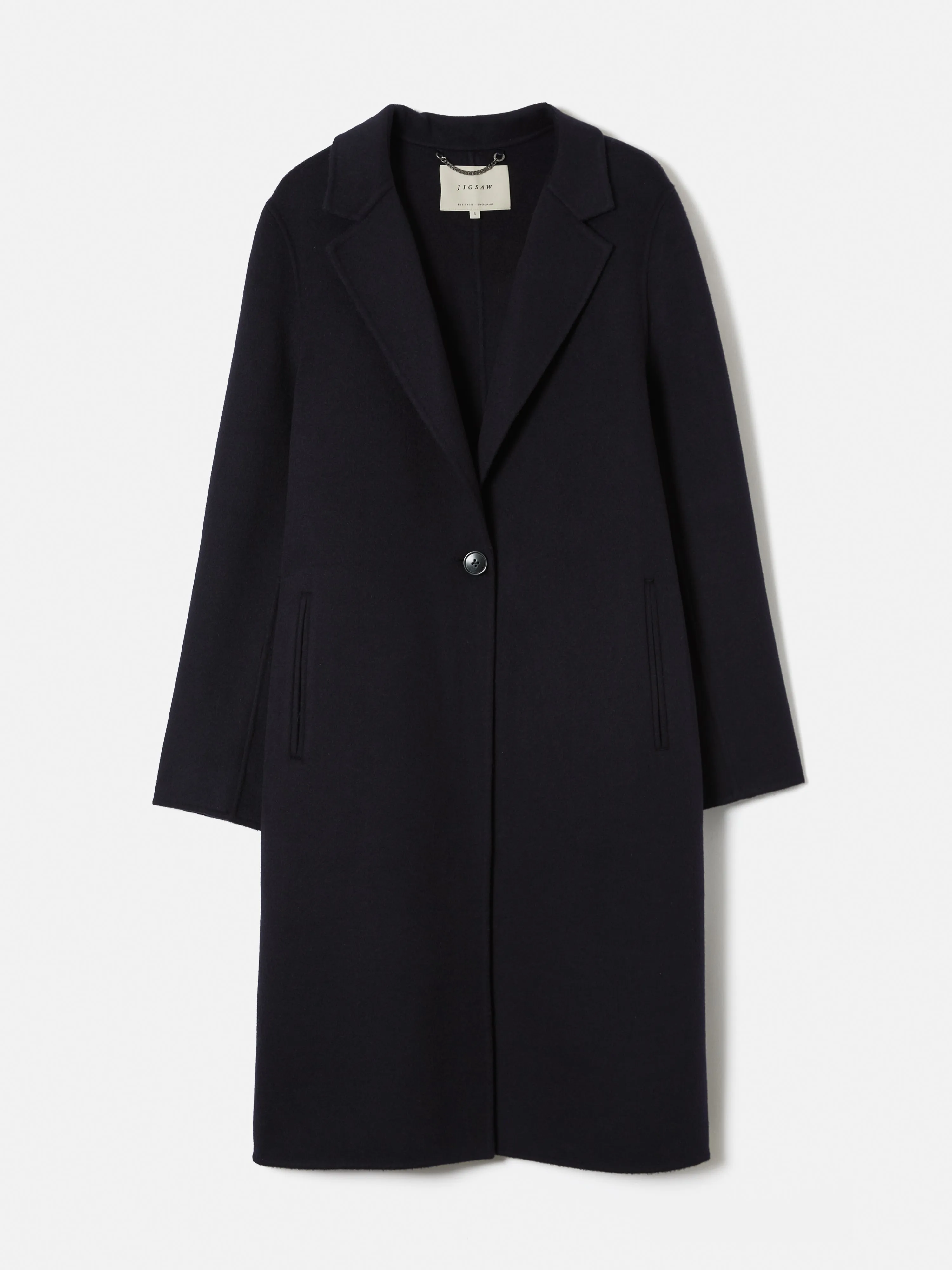 Double Face Wool Coat | Navy