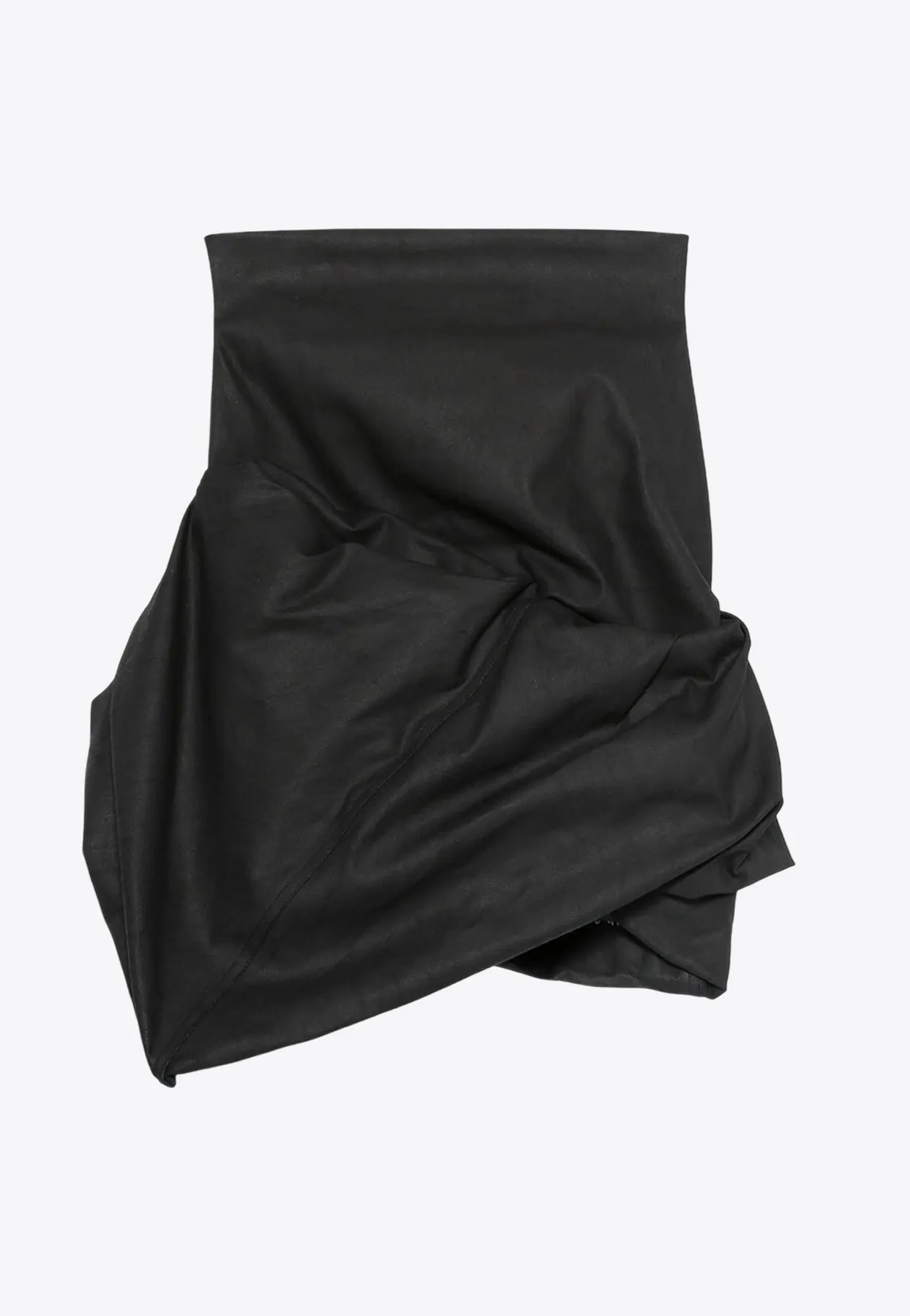 Draped Asymmetric Mini Skirt