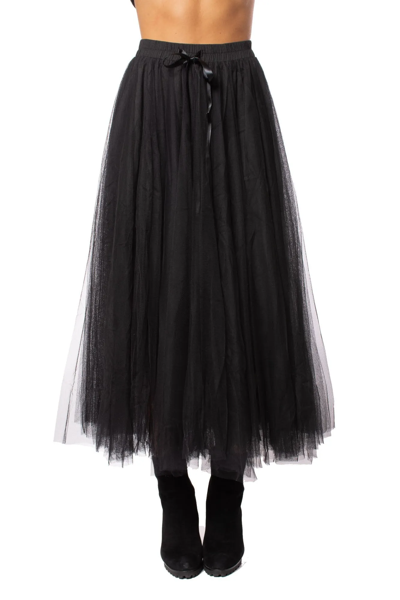 Elan Tiana Tulle Skirt Black