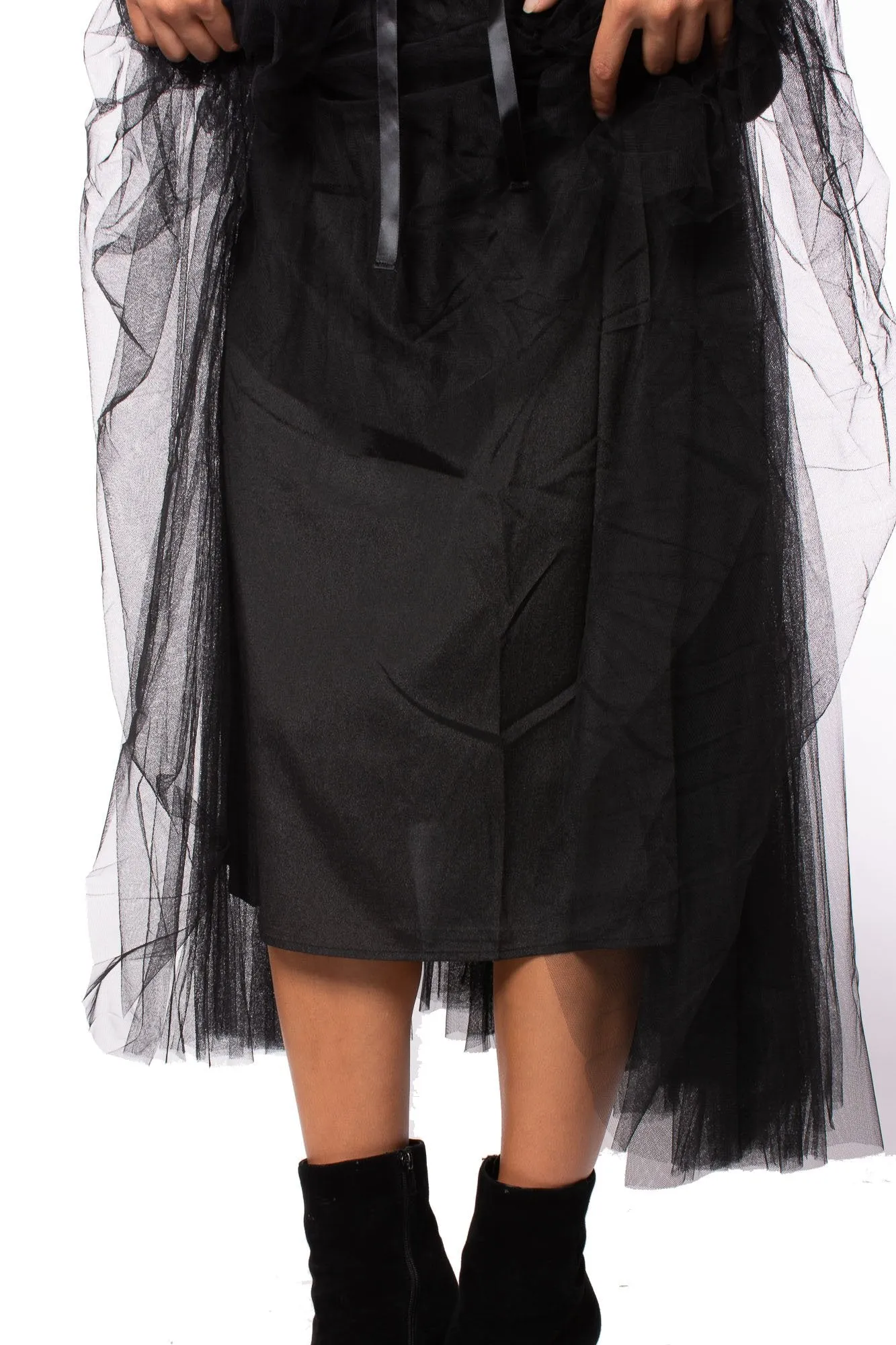 Elan Tiana Tulle Skirt Black