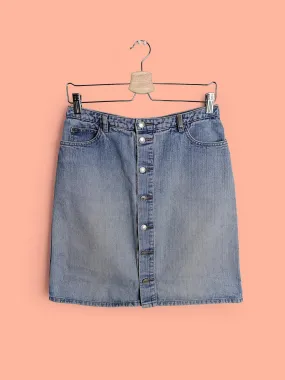 ESPRIT Denim Skirt Front Buttons ~ size M