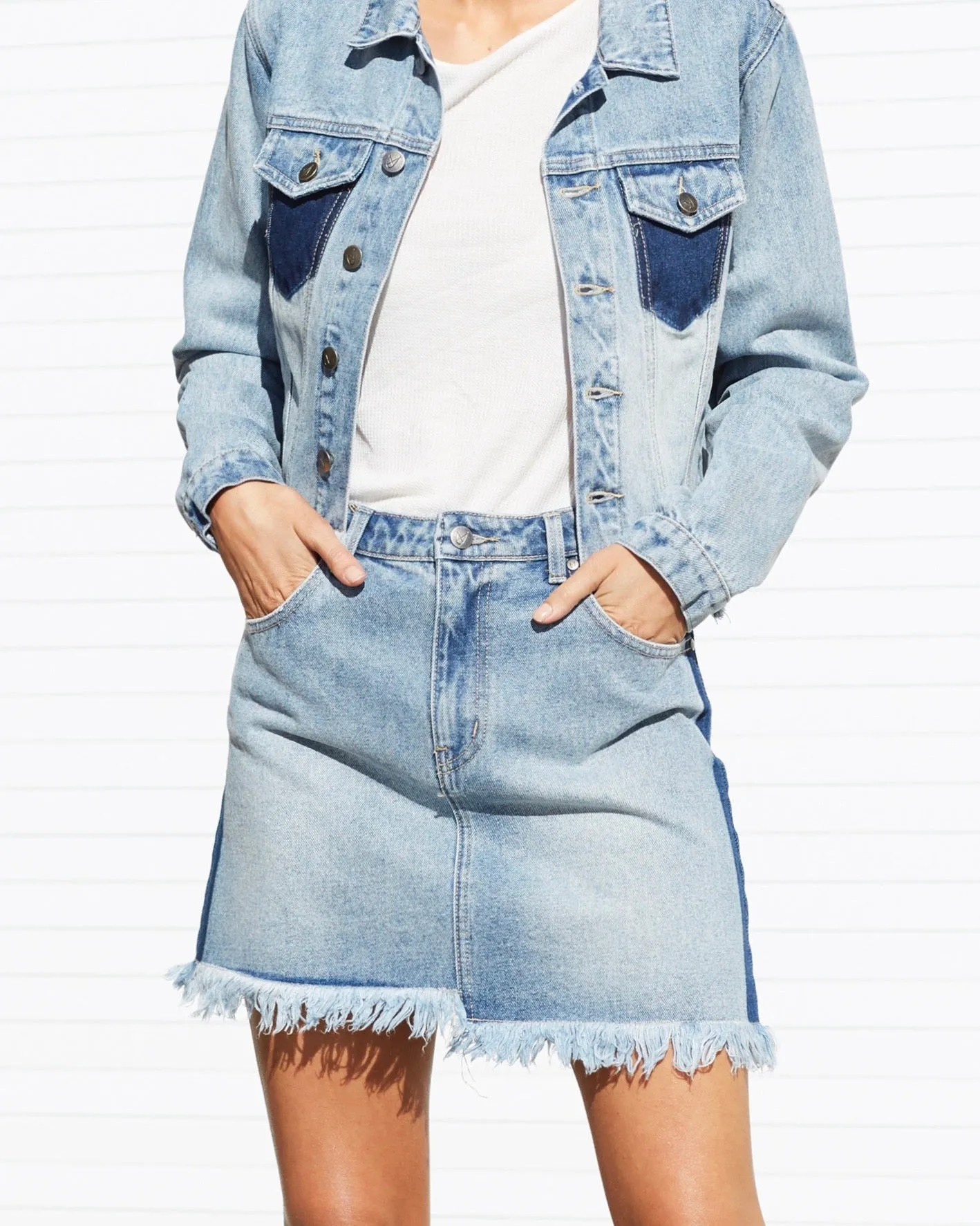 Final Sale - MINKPINK - Highlight Denim Mini Skirt