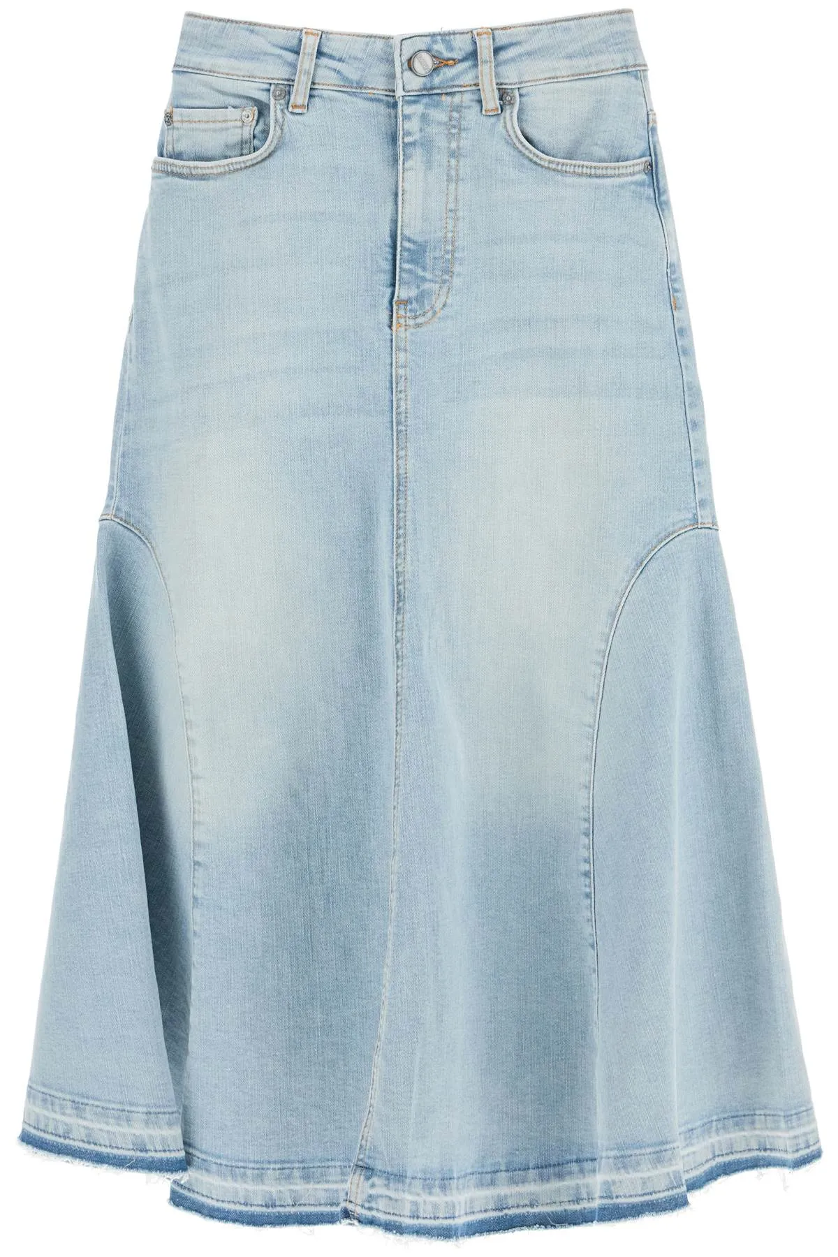 flared denim skirt. J1474 TINT WASH