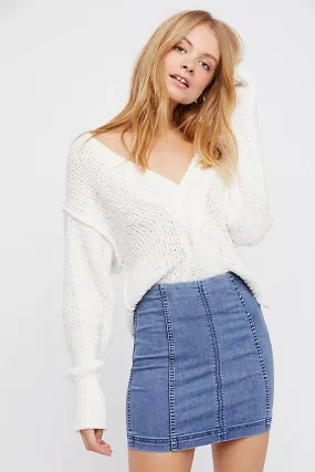 Free People Modern Femme Denim Mini Skirt