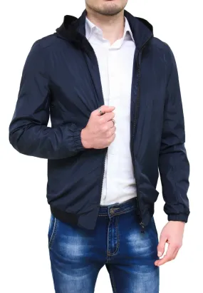 GIUBBOTTO GIACCA UOMO BLU CASUAL GIUBBINO MOTO PARKA TRENCH taglia S M L XL XXL