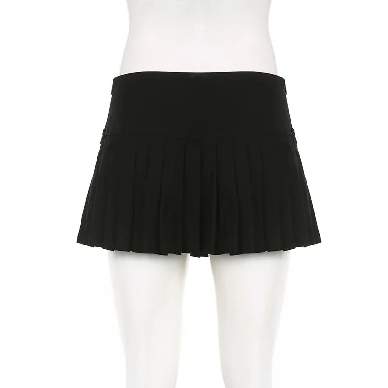 Gothic A-line Pleated Skirt