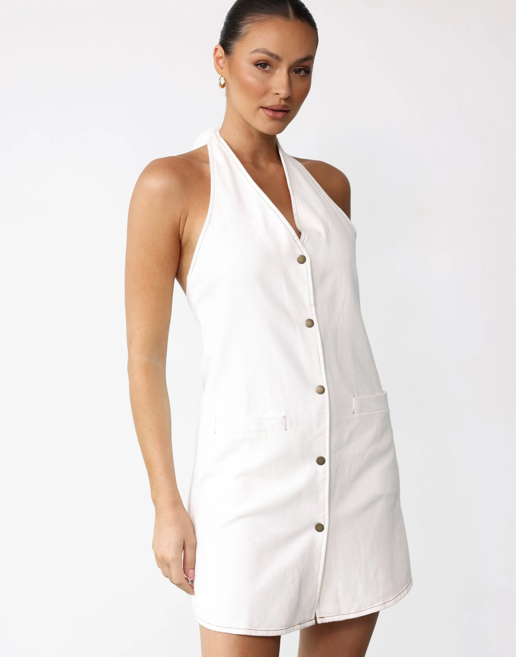 Graciemae Mini Dress (White)