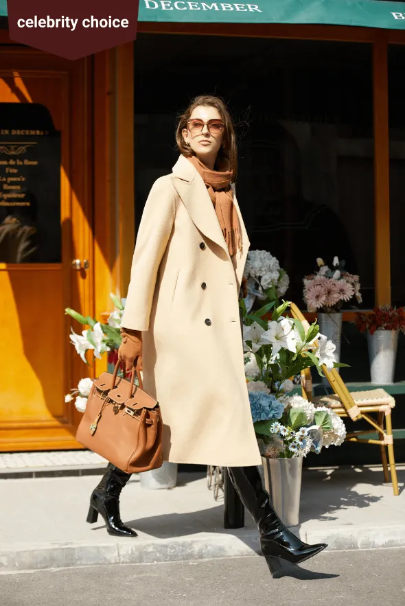 Grand Double-Breasted Wool Coat