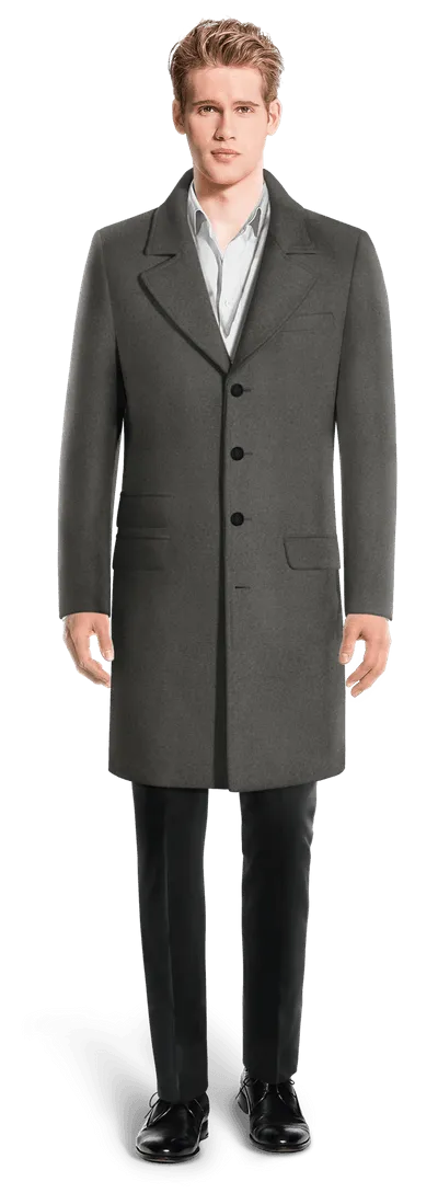 Grey Long Overcoat