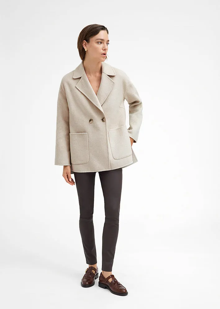 Gustav Elia wool coat 51301 Uldjakke - Silver Grey/Sand