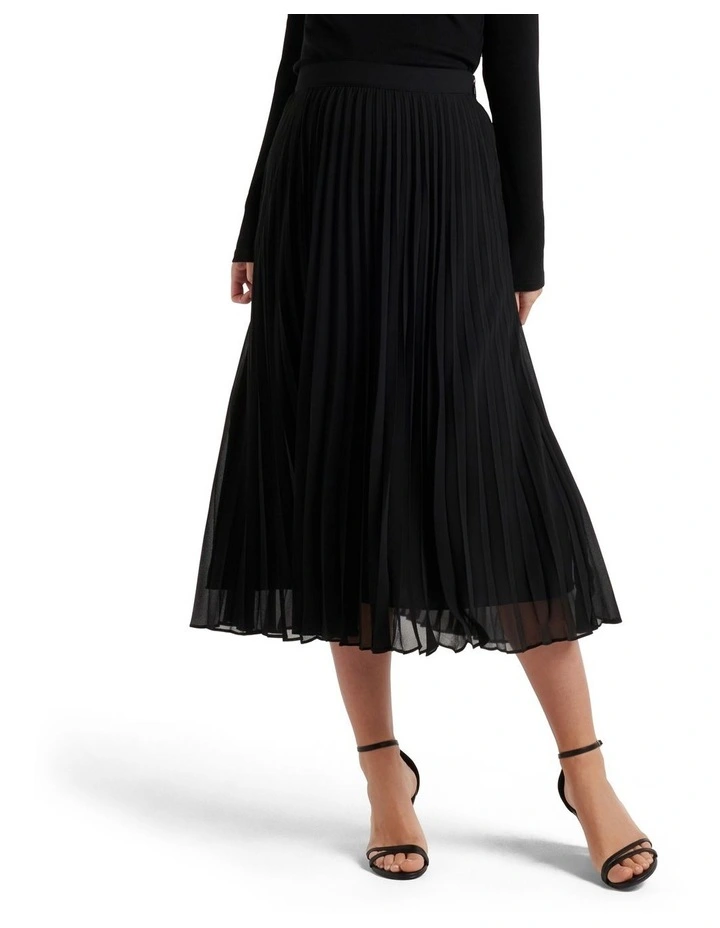 Hailee Pleated Skirt Black